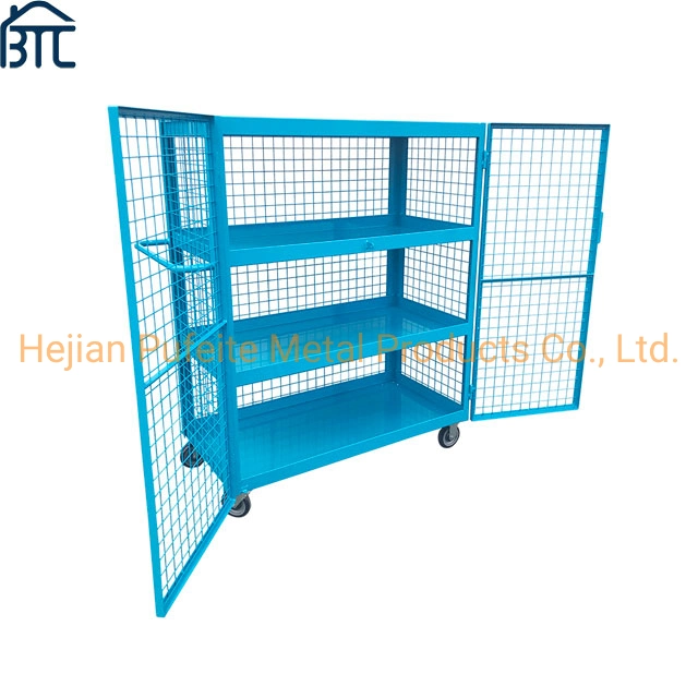 Heavy Duty Wire Mesh Mobile Storage Cart Cage Trolleys