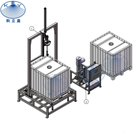 Équipement de nettoyage de fourre-tout IBC basse pression, machine de nettoyage IBC